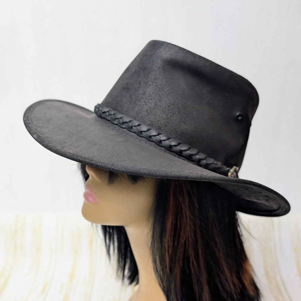 JACKAROO | Australian Leather Hat Sz L - Picture 5 of 13